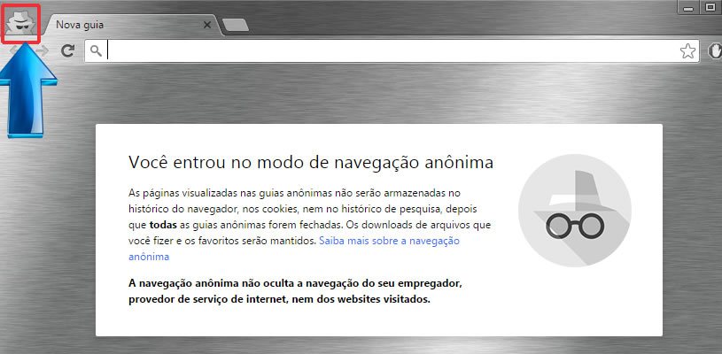 Entre no Navegador Google Chrome em Modo An nimo